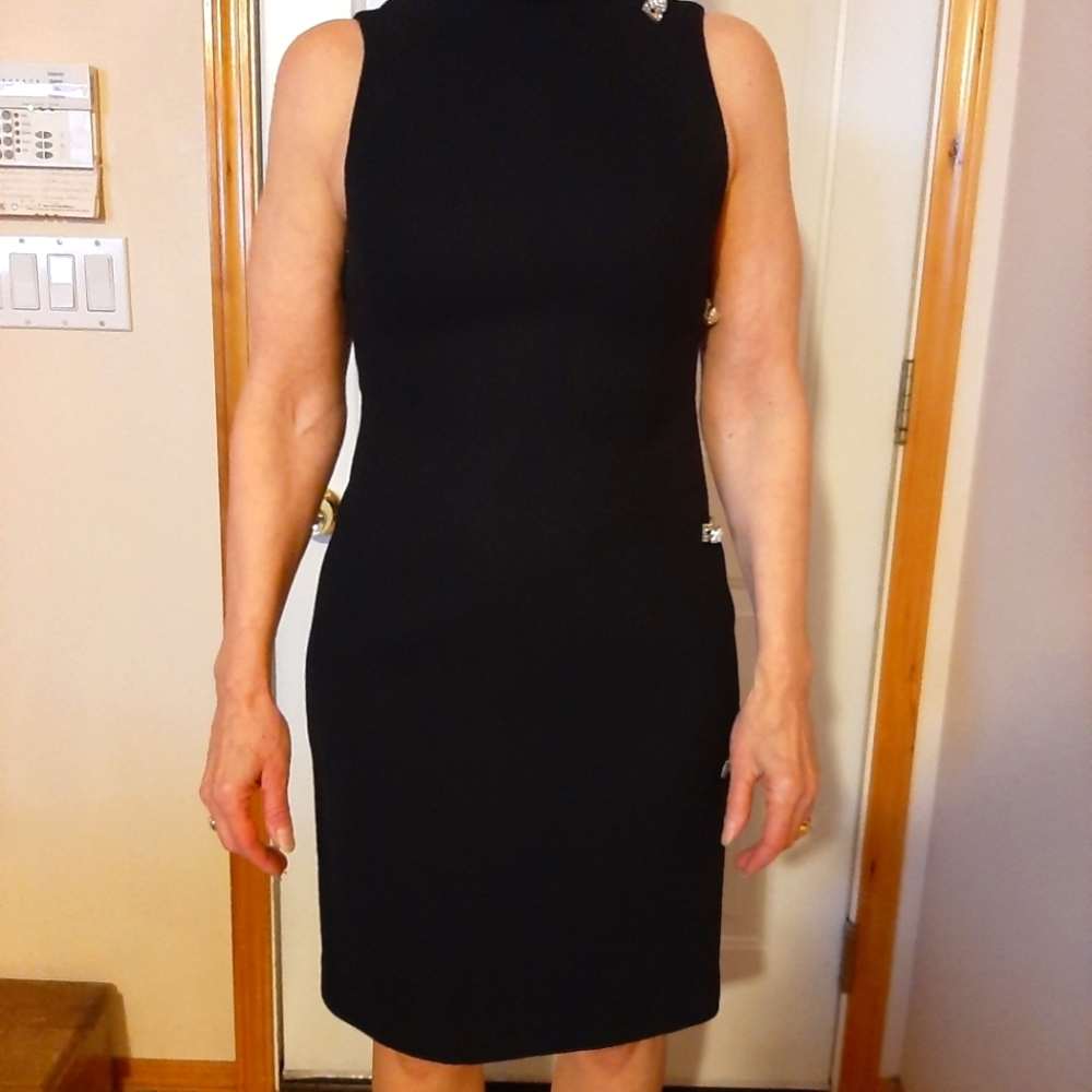 Nina Austin Black Embellished Dress Size 8